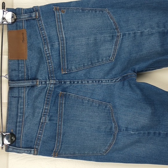 Madewell Cali Demi Boot cropped flare stretch destructed hem jeans size 24 - Picture 9 of 13